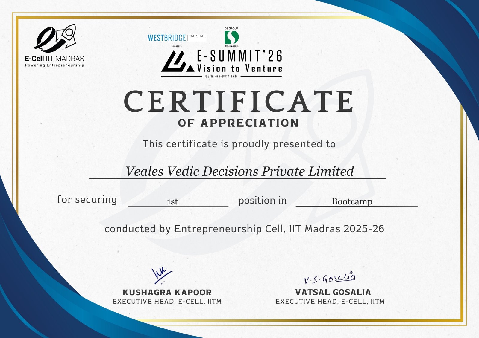 IITM certificate