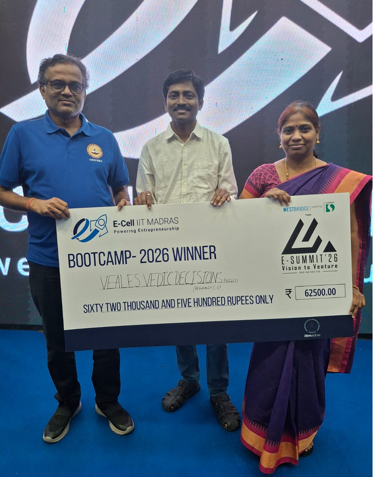 IIT Madras E-Cell Bootcamp winner photo